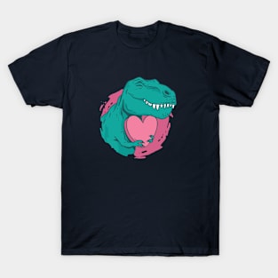 T-Rex Valentine Heart T-Shirt